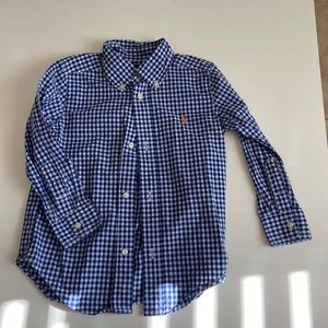 Ralph Lauren, long sleeve button-down size 3T blue, and white plaid
